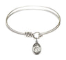 Smooth Bangle Bracelet with a Saint Marina Charm