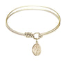 Smooth Bangle Bracelet with a Saint Nicholas Charm