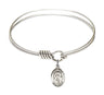 Smooth Bangle Bracelet with a Saint Paul the Apostle Charm