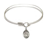 Smooth Bangle Bracelet with a Saint Sophia Charm
