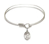 Smooth Bangle Bracelet with a Saint Stephen the Martyr Charm