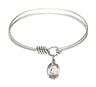 Smooth Bangle Bracelet with a Saint Theodora Charm