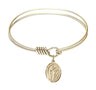 Smooth Bangle Bracelet with a Saint Wolfgang Charm