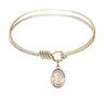 Smooth Bangle Bracelet with a San Juan de la Cruz Charm