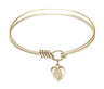 Smooth Bangle Bracelet with a Scapular Charm