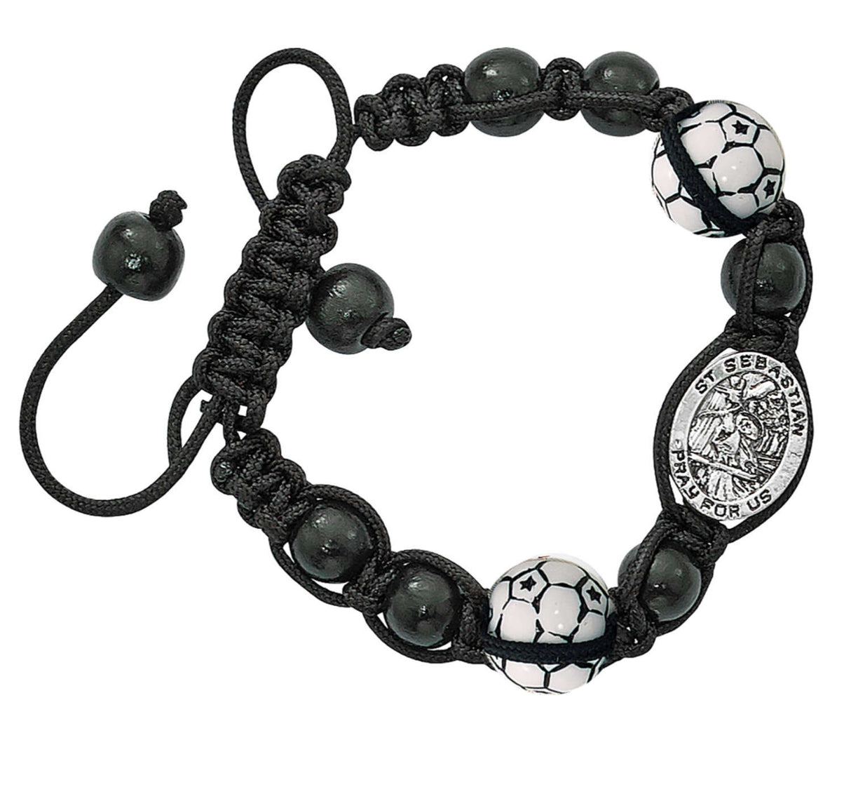 Soccer Bracelet with Saint Sebastian Medal