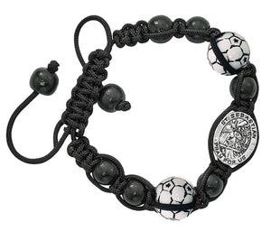 Soccer Bracelet with Saint Sebastian Medal