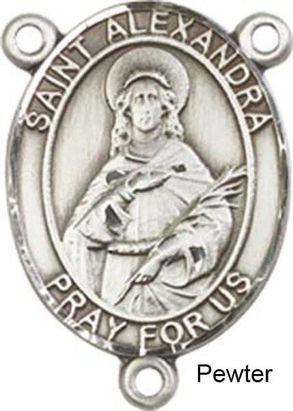 St. Alexandra Rosary Centerpiece Sterling Silver or Pewter