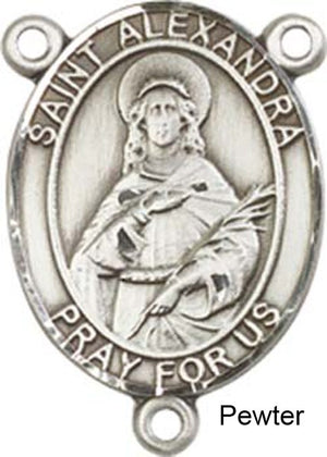 St. Alexandra Rosary Centerpiece Sterling Silver or Pewter