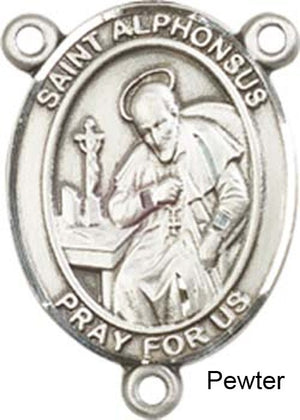 St. Alphonsus Rosary Centerpiece Sterling Silver or Pewter