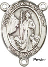 St. Anthony of Egypt Rosary Centerpiece Sterling Silver or Pewter