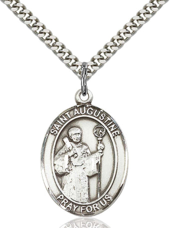 St. Augustine medal in pewter, silver, or gold