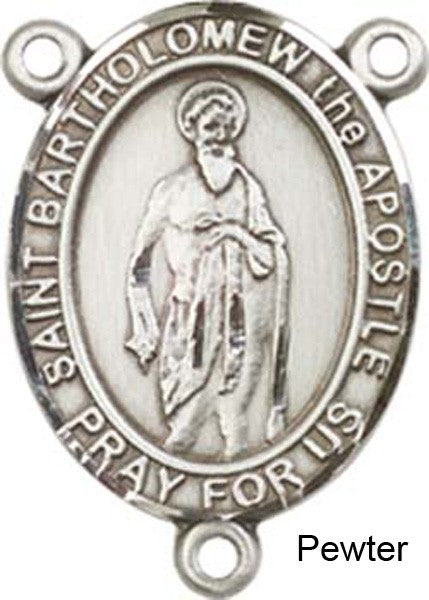 St. Bartholomew the Apostle Rosary Centerpiece Sterling Silver or Pewter