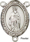 St. Bartholomew the Apostle Rosary Centerpiece Sterling Silver or Pewter