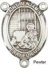 St. Benjamin Rosary Centerpiece Sterling Silver or Pewter