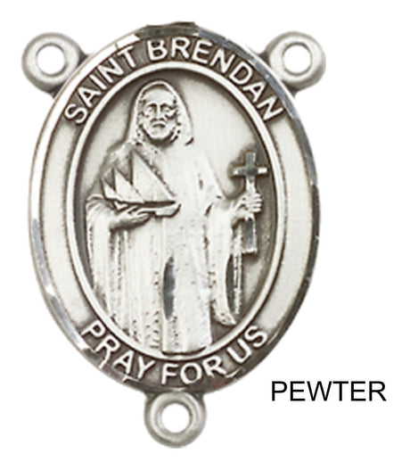 St. Brendan the Navigator PLAIN BACK Rosary centerpiece