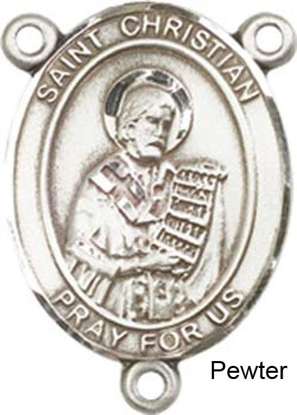 St. Christian Demosthenes Rosary Centerpiece Sterling Silver or Pewter