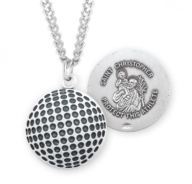 St. Christopher Golf Sterling Silver Medal
