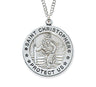 St. Christopher Medal Sterling Silver - 1 inch
