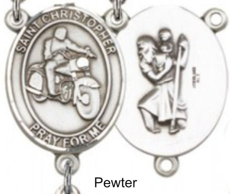 St. Christopher Motorcycle Centerpiece