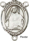 St. Edith Stein Rosary Centerpiece Sterling Silver or Pewter