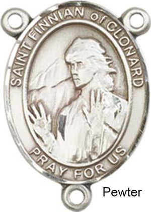 St. Finnian of Clonard Rosary Centerpiece Sterling Silver or Pewter