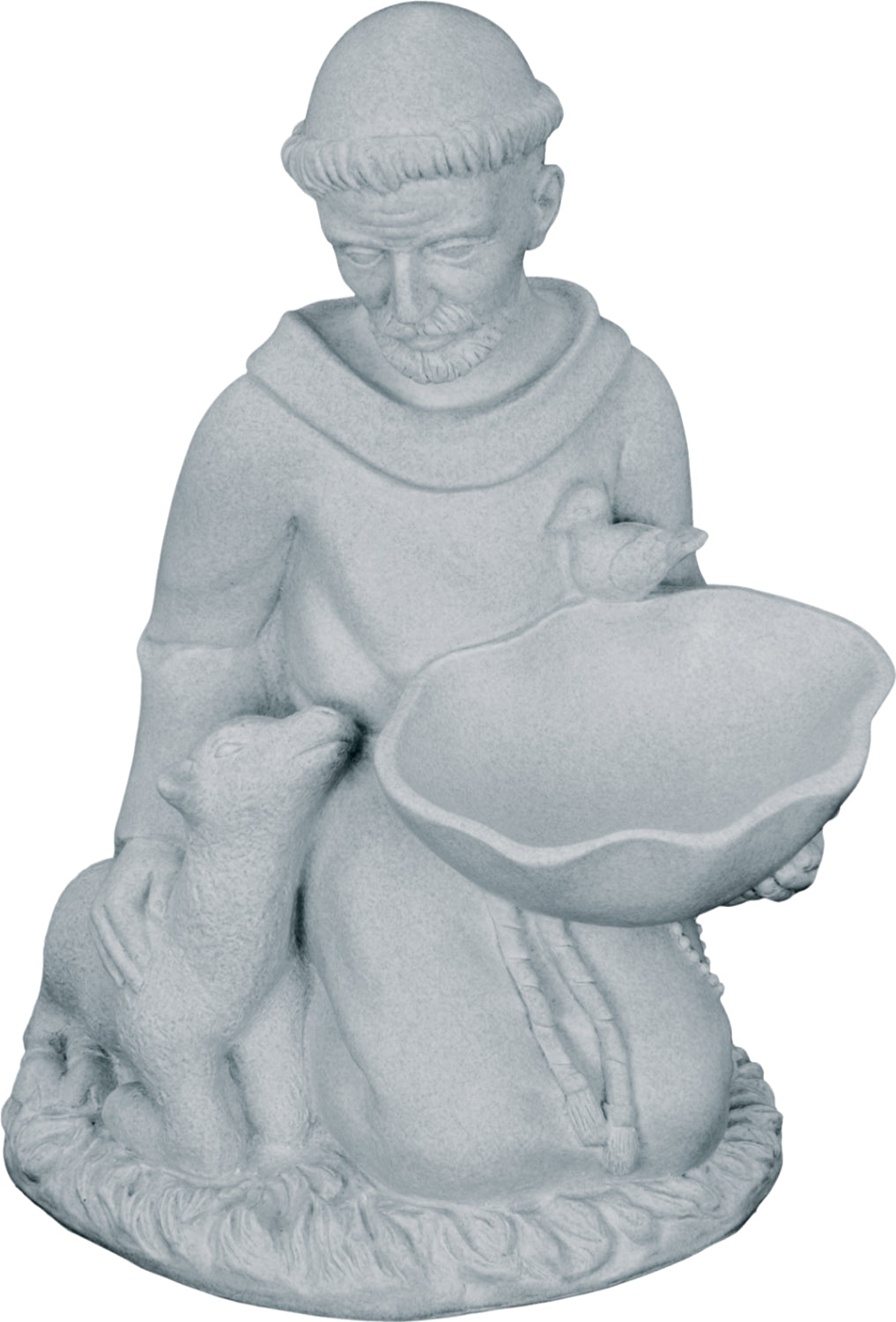 Saint Francis Bird Feeder Plastic Statue - 16 Inch