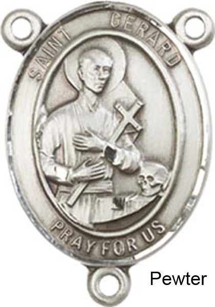 St. Gerard Rosary Centerpiece Sterling Silver or Pewter
