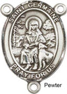 St. Germaine Cousin Rosary Centerpiece Sterling Silver or Pewter