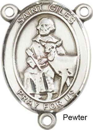 St. Giles Rosary Centerpiece Sterling Silver or Pewter