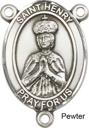 St. Henry II Rosary Centerpiece Sterling Silver or Pewter