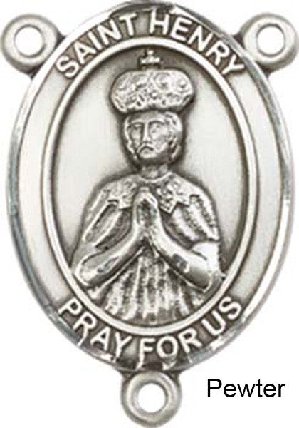 St. Henry II Rosary Centerpiece Sterling Silver or Pewter
