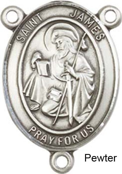 St. James the Greater Rosary Centerpiece Sterling Silver or Pewter