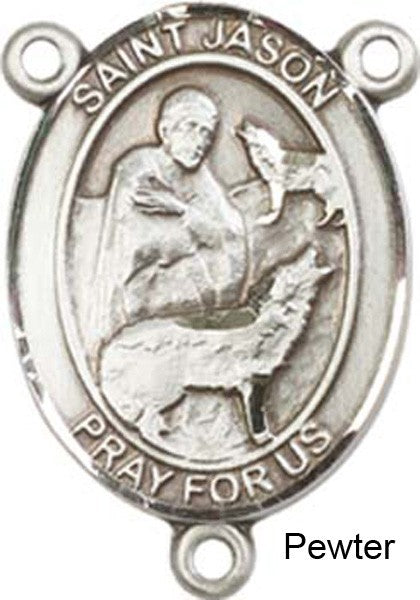 St. Jason Rosary Centerpiece Sterling Silver or Pewter