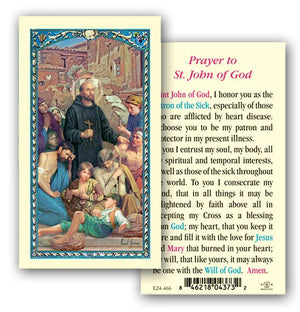St. John of God Laminated Prayer Card