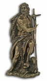 St. John the Baptist Bronzed Resin Statue - 9.5 Inches