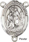 St. John the Baptist Rosary Centerpiece Sterling Silver or Pewter