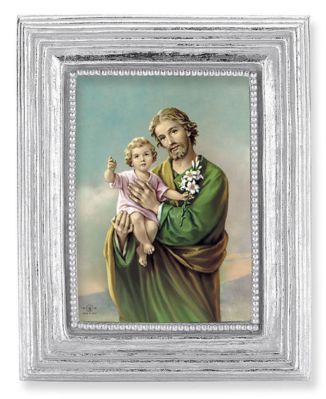 St. Joseph with Jesus 2.5x3.5 Print Under Glass
