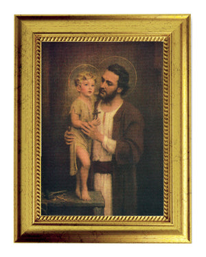 St. Joseph Print by Chambers 5x7 Print in Gold-Leaf Frame