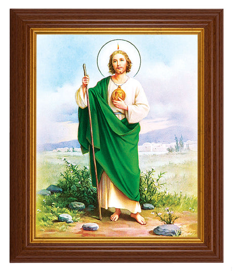 St. Jude 8x10 Textured Artboard Dark Walnut Frame