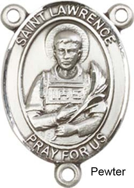 St. Lawrence Rosary Centerpiece Sterling Silver or Pewter