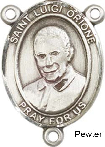 St. Luigi Orione Rosary Centerpiece Sterling Silver or Pewter