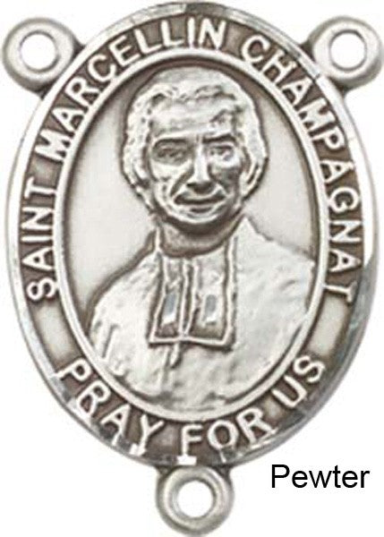 St. Marcellin Champagnat Rosary Centerpiece Sterling Silver or Pewter