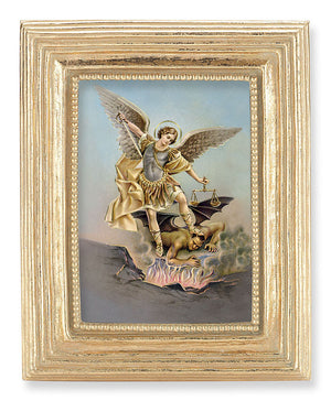 St. Michael 2.5x3.5 Print Under Glass