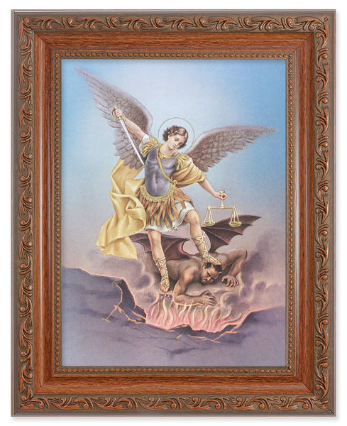 St. Michael 6x8 Print Under Glass – Catholic Faith Store