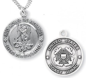 St. Michael Coast Guard Medal Sterling Silver