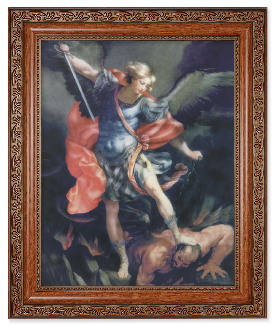 St. Michael 8x10 Framed Print Under Glass
