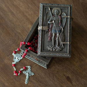 St. Michael Keepsake Rectangular Box