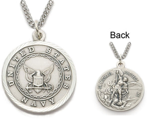 St. Michael U.S. Navy Sterling Silver Medal