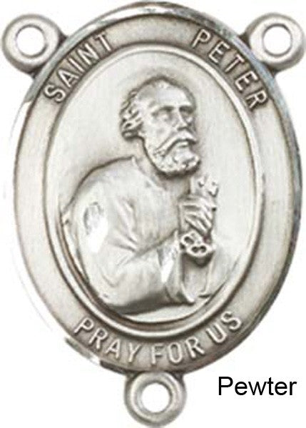 St. Peter the Apostle Rosary Centerpiece Sterling Silver or Pewter